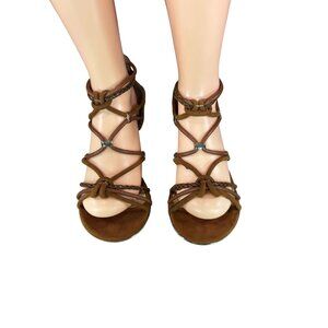 Apt. 9 Womens Brown Strappy Sandals Size 8.5M